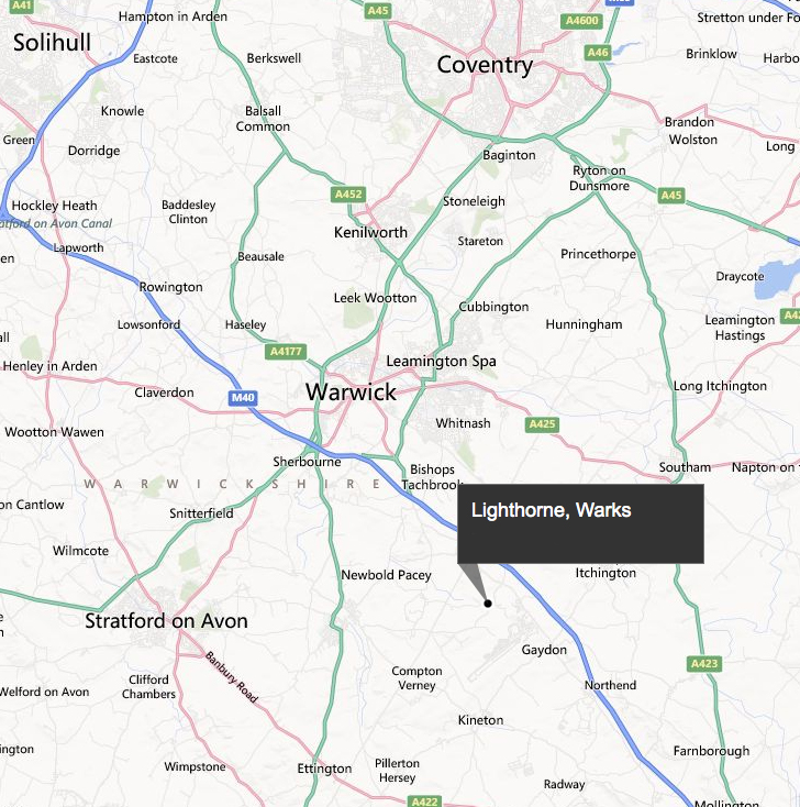 Lighthorne location map
