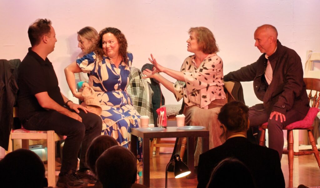 A scene from the BCP performance of "Goodbye Charles" at Lighthorne Drama Festival 2025